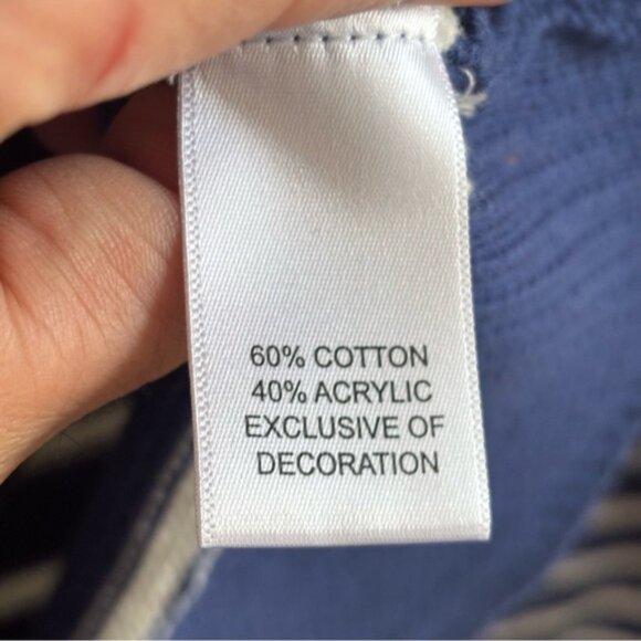 XOKR Kerri Rosenthal Sweater Women’s S Striped V Neck Embroidered Graphic NWT - Picture 8 of 9